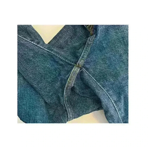 Zara Women Sz 2 High Rise Straight Fray Hem Ankle Jeans Mid Blue - Picture 5 of 9